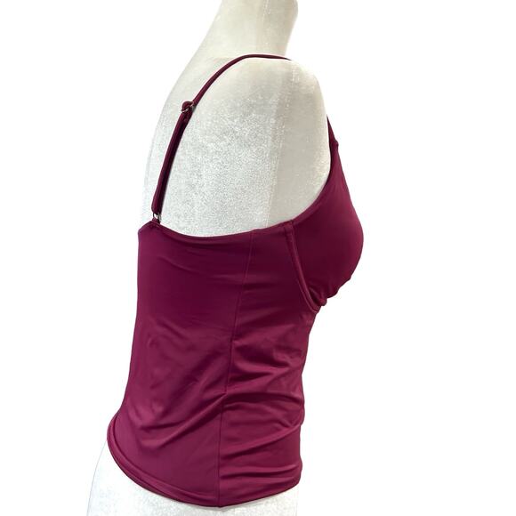 Andie The Canary Tank Top Medium Plum Purple Sweetheart Neck Adj Straps NWT - Picture 9 of 13